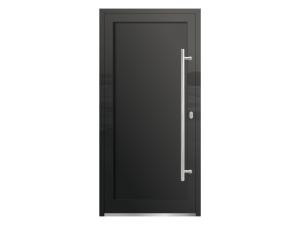 Алюминиевая дверь глухая EI-60 однопольная черная